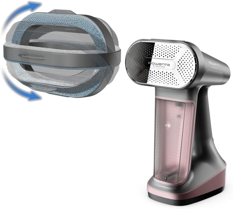 Rowenta Iron Steamer for Clothes, 3in1 Hand Held Steamers, Clothing Steamer, Ironing, Lint Remover, 7.1 Oz Tank, 1875 Watts, Auto-Off, Black & Pink, DR8865 - Image 1